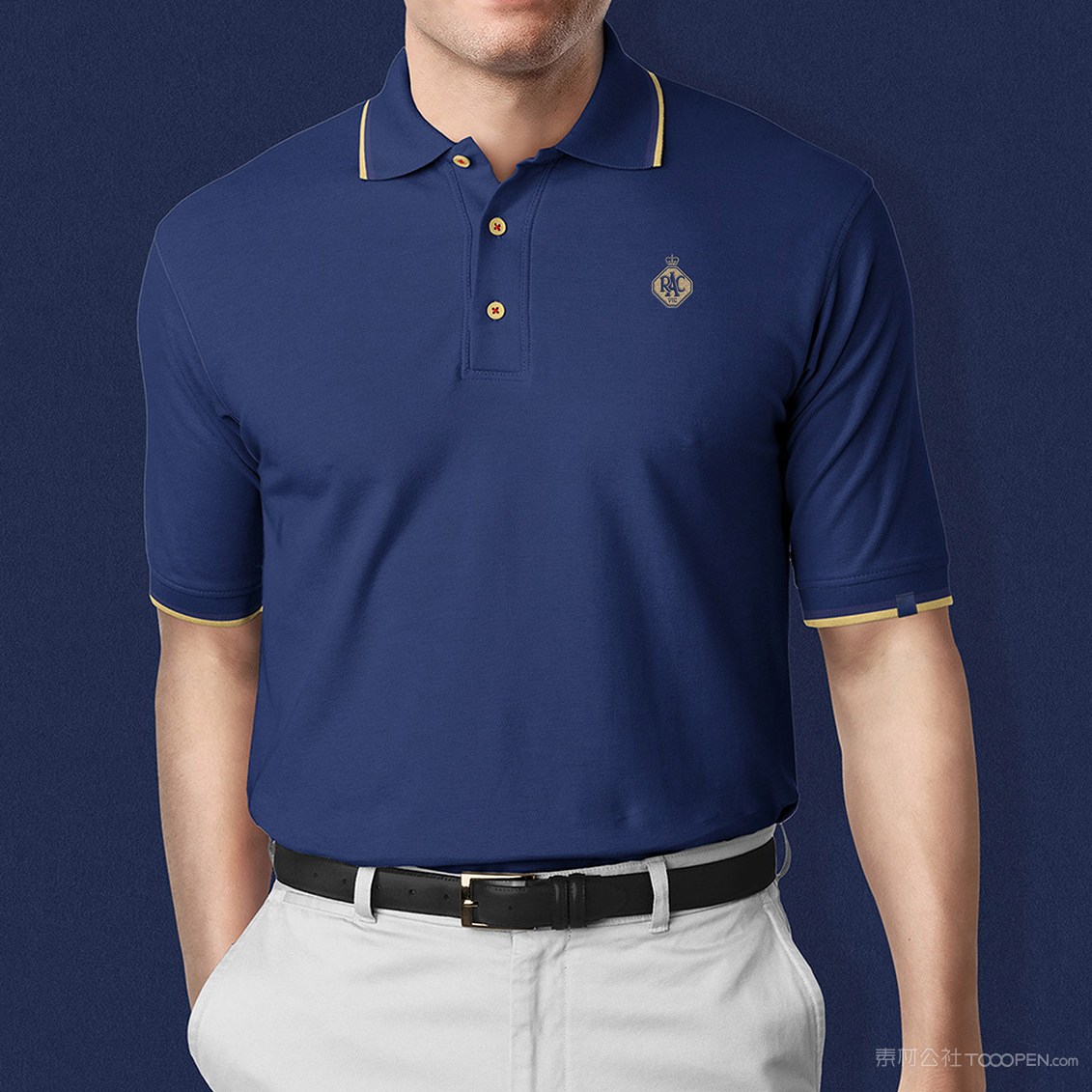 男士服装品牌vi工作服T恤样机模板