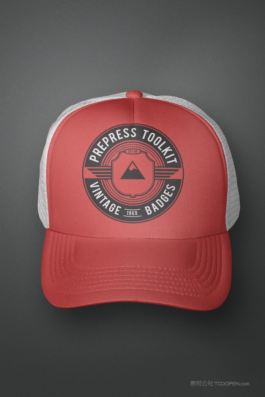 鸭舌帽子样机效果图棒球帽帽檐帽顶