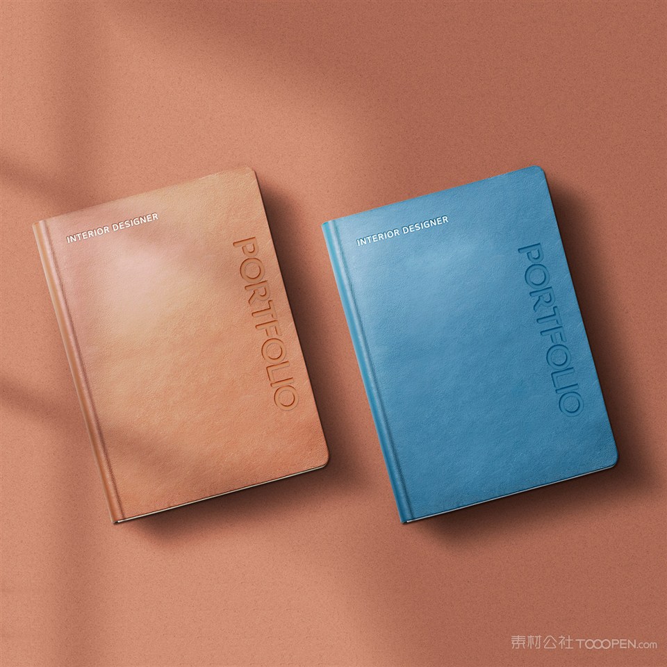 两本精装工作记事本样机