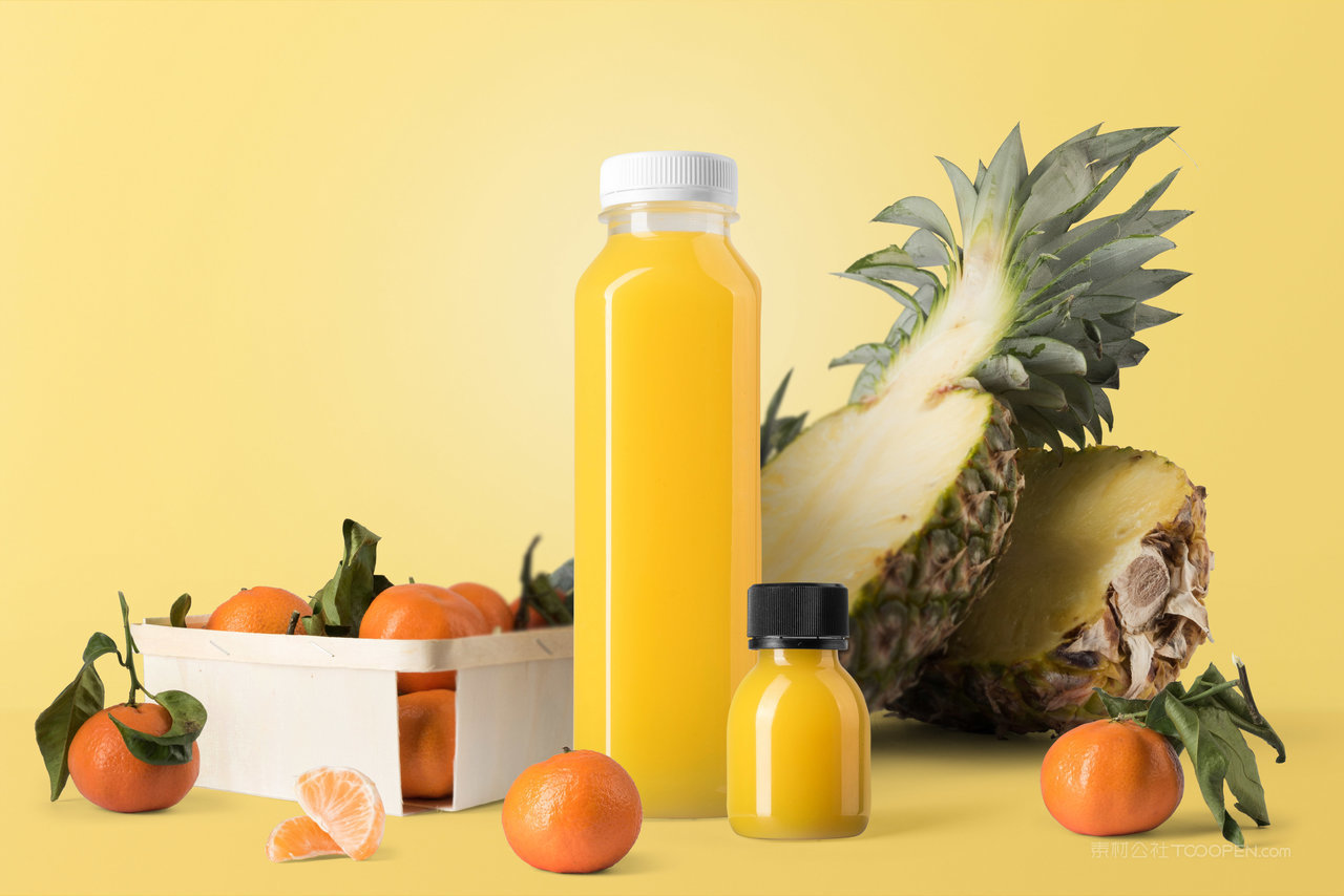 瓶装果汁场景样机