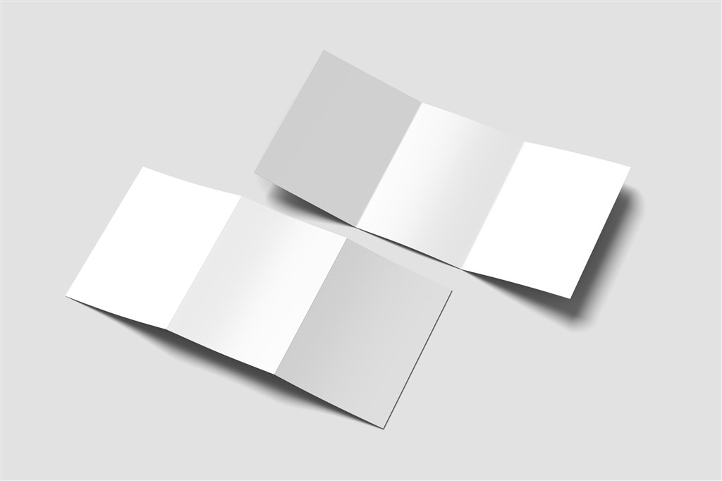 32开三折页样机模板