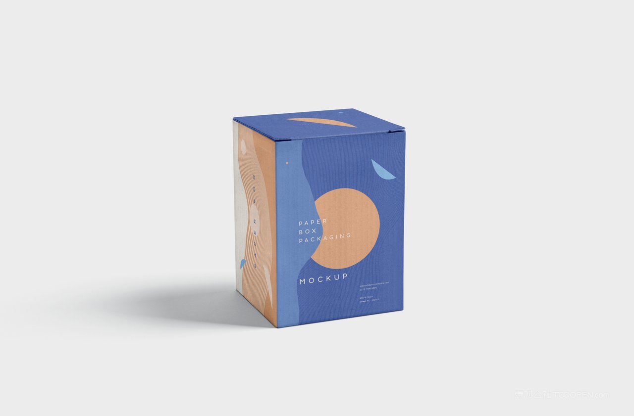 蓝色盲盒文创产品包装样机 (1)