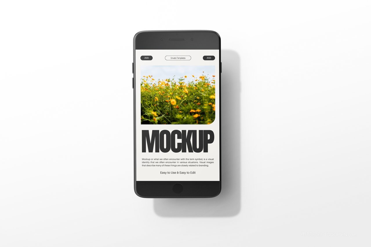 黑色旧手机样机