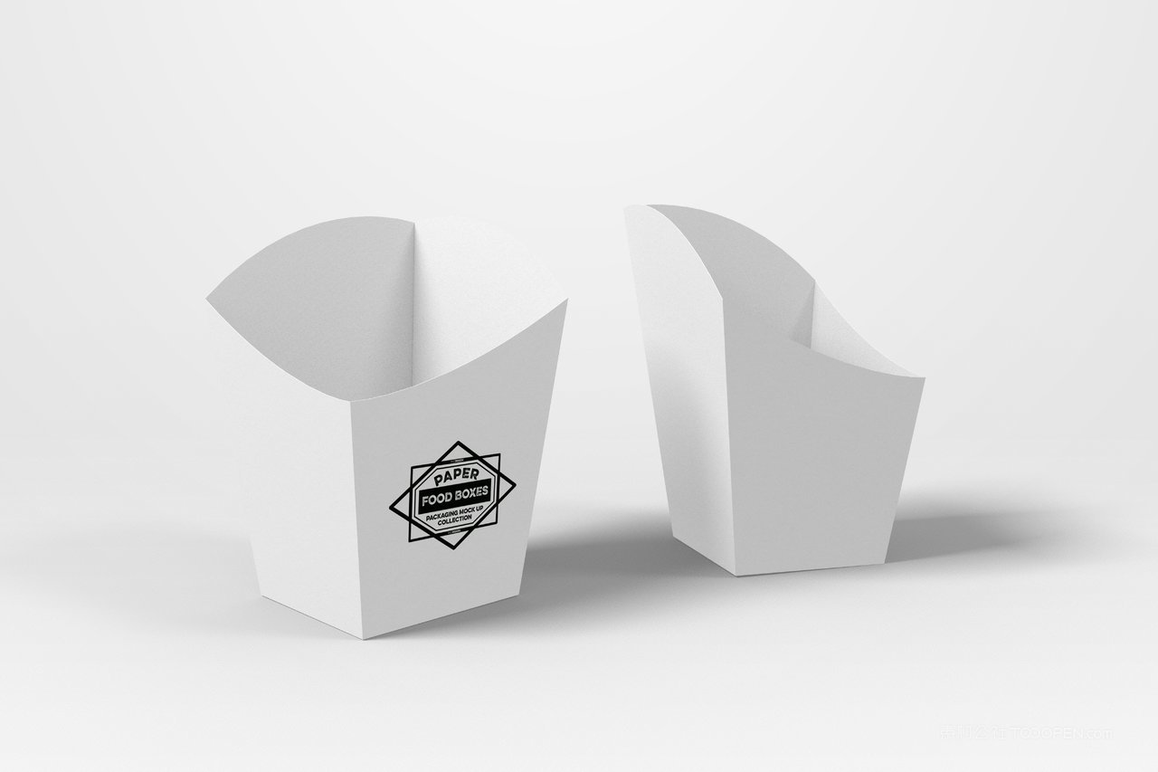 鸡米花包装盒品牌食品纸质包装贴图样机 (5)