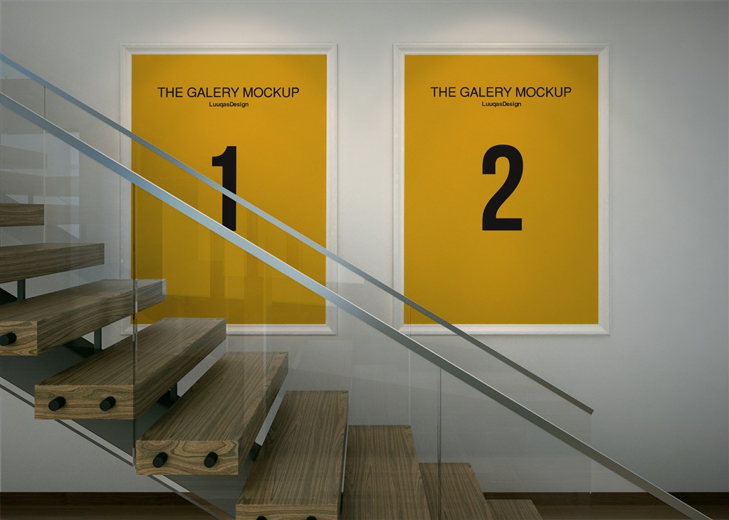 楼梯道的海报样机