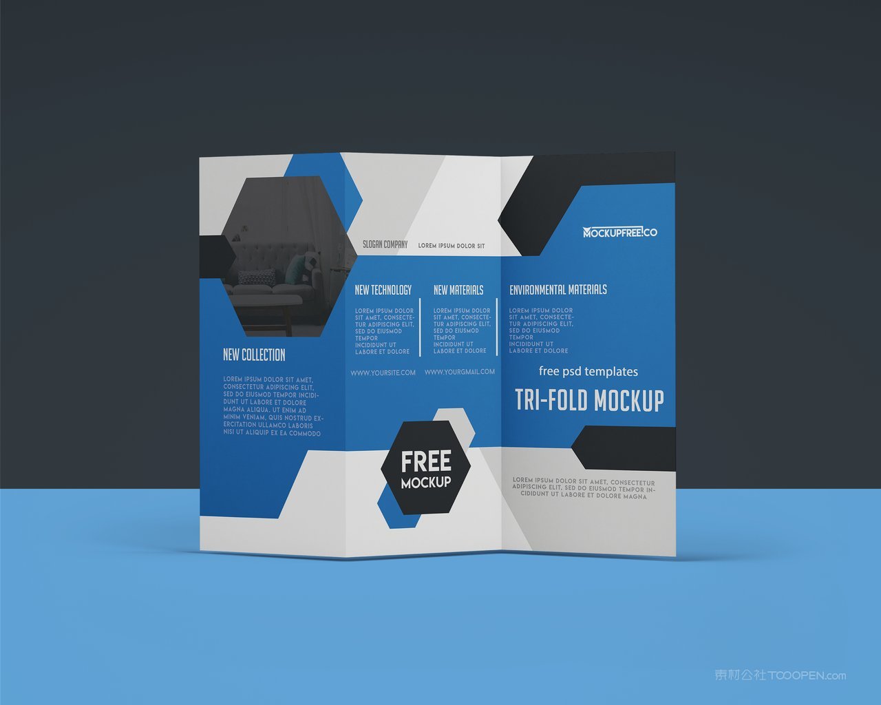 蓝色三折页样机 (2)