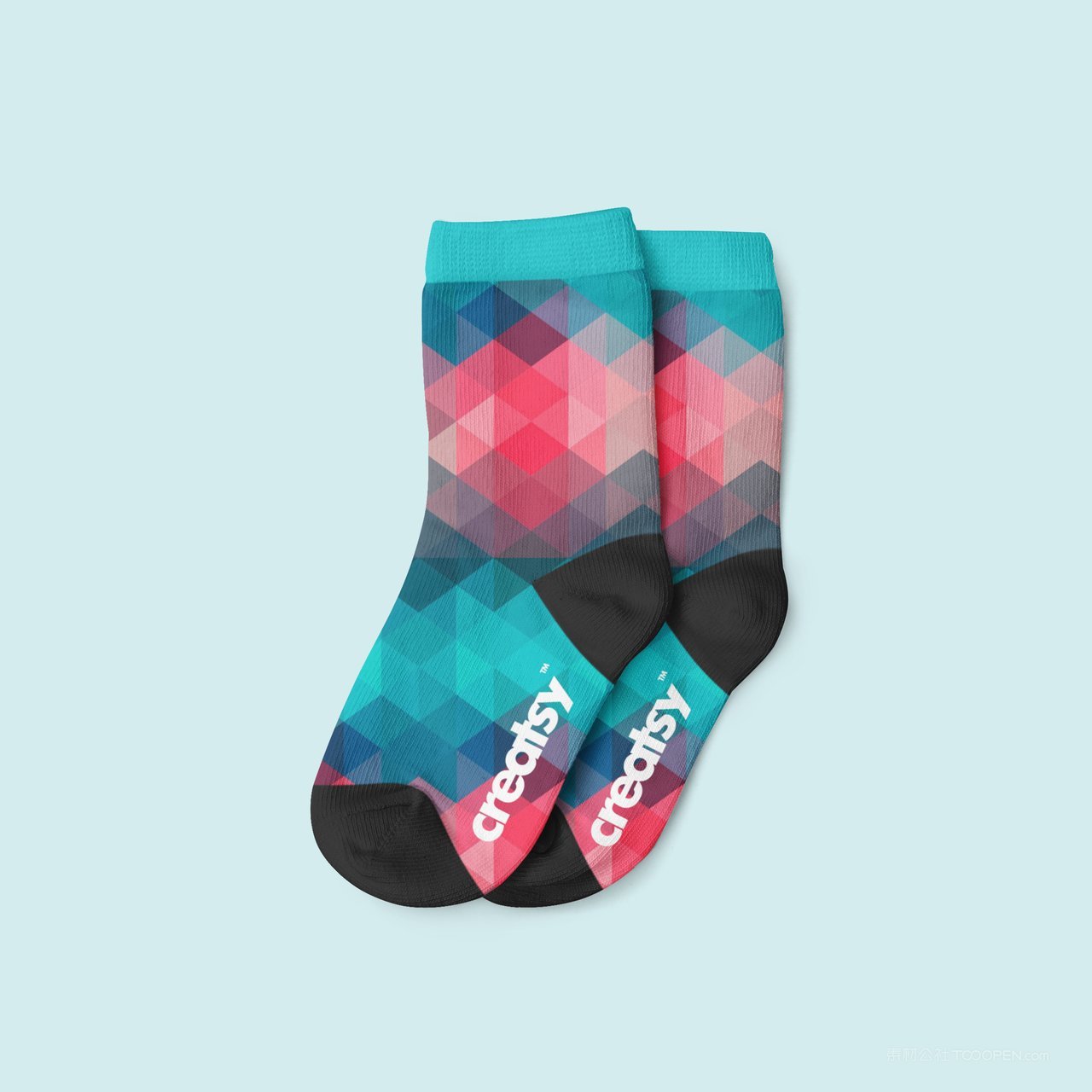 运动长袜子运动袜图案展示样机 (3)