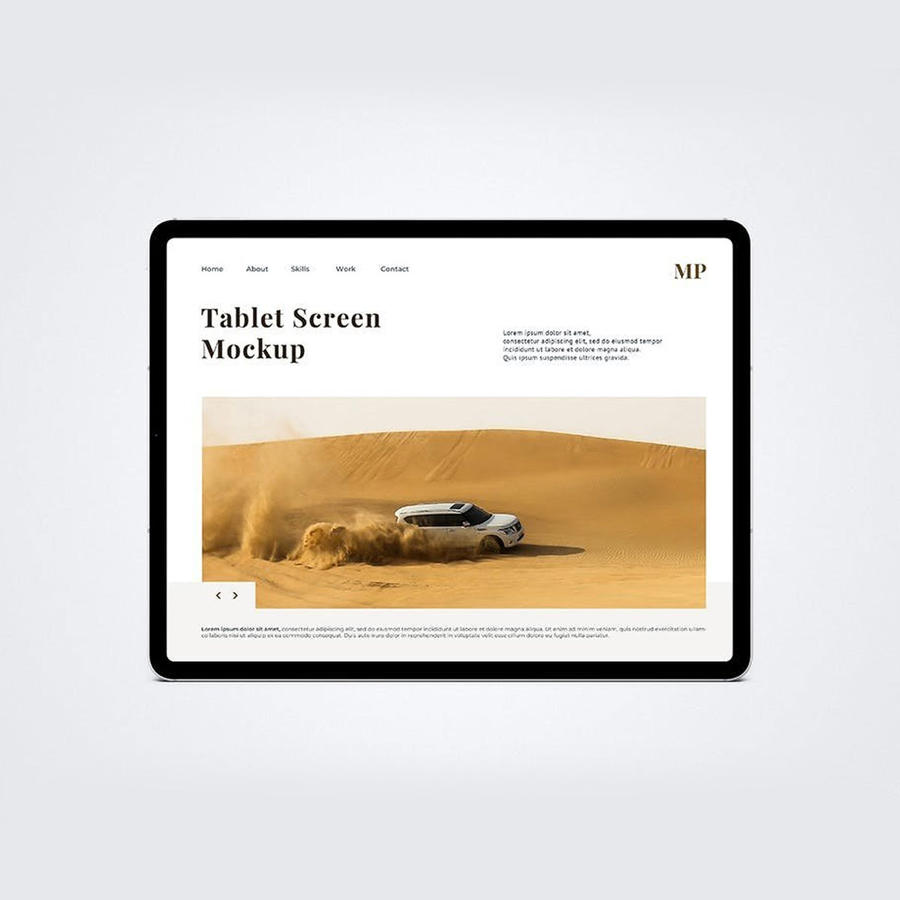 横向平板电脑屏幕样机