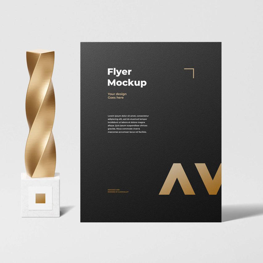 高端商业海报传单样机