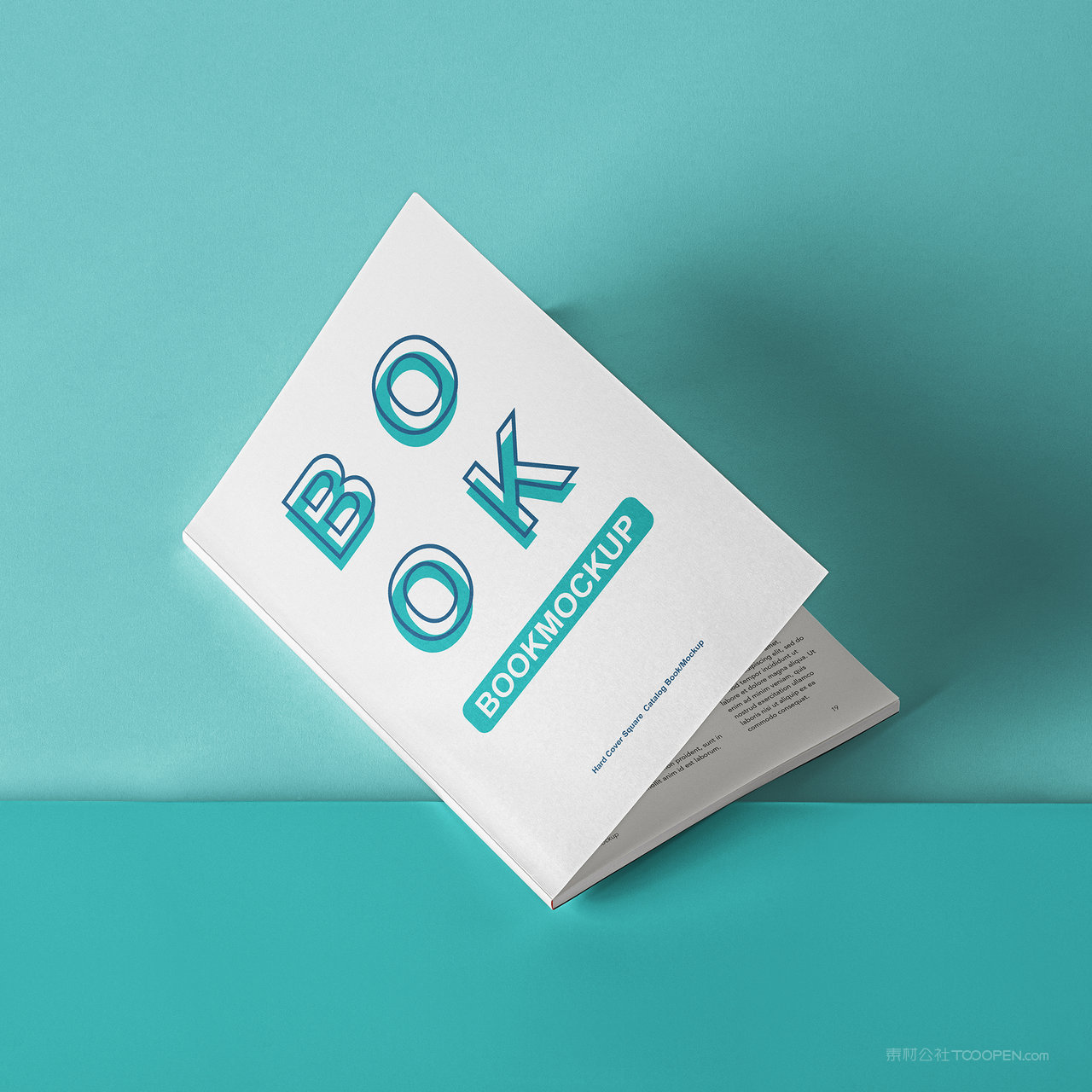 悬浮的书籍企业画册贴图样机