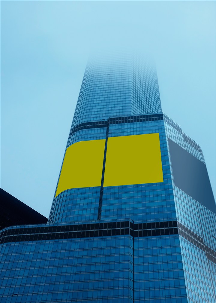 建筑楼海报样机