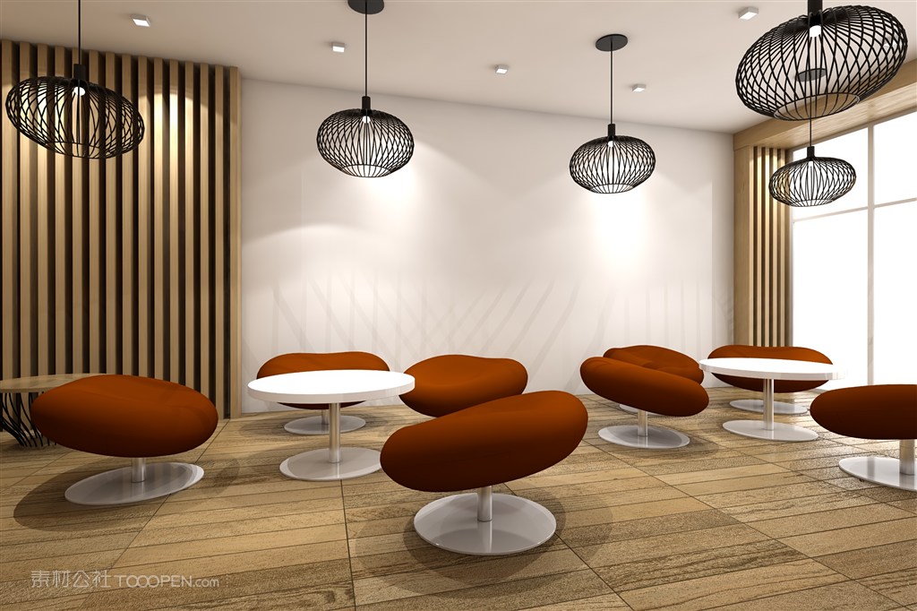 公司企业前台形象墙室内贴图样机设计模板效果VI素材PSD分层