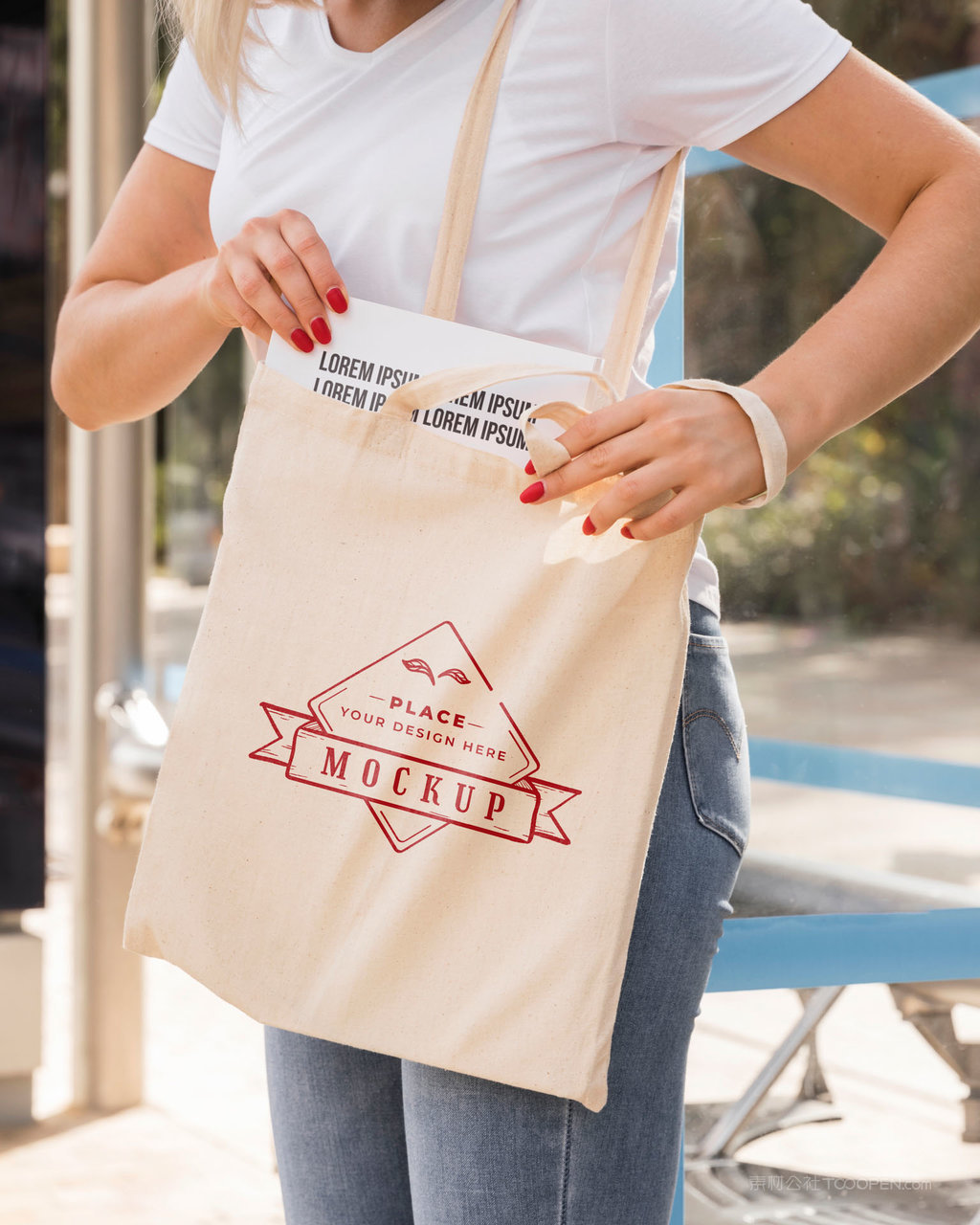 【2080期】棉布袋手提袋场景展示样机 (4)