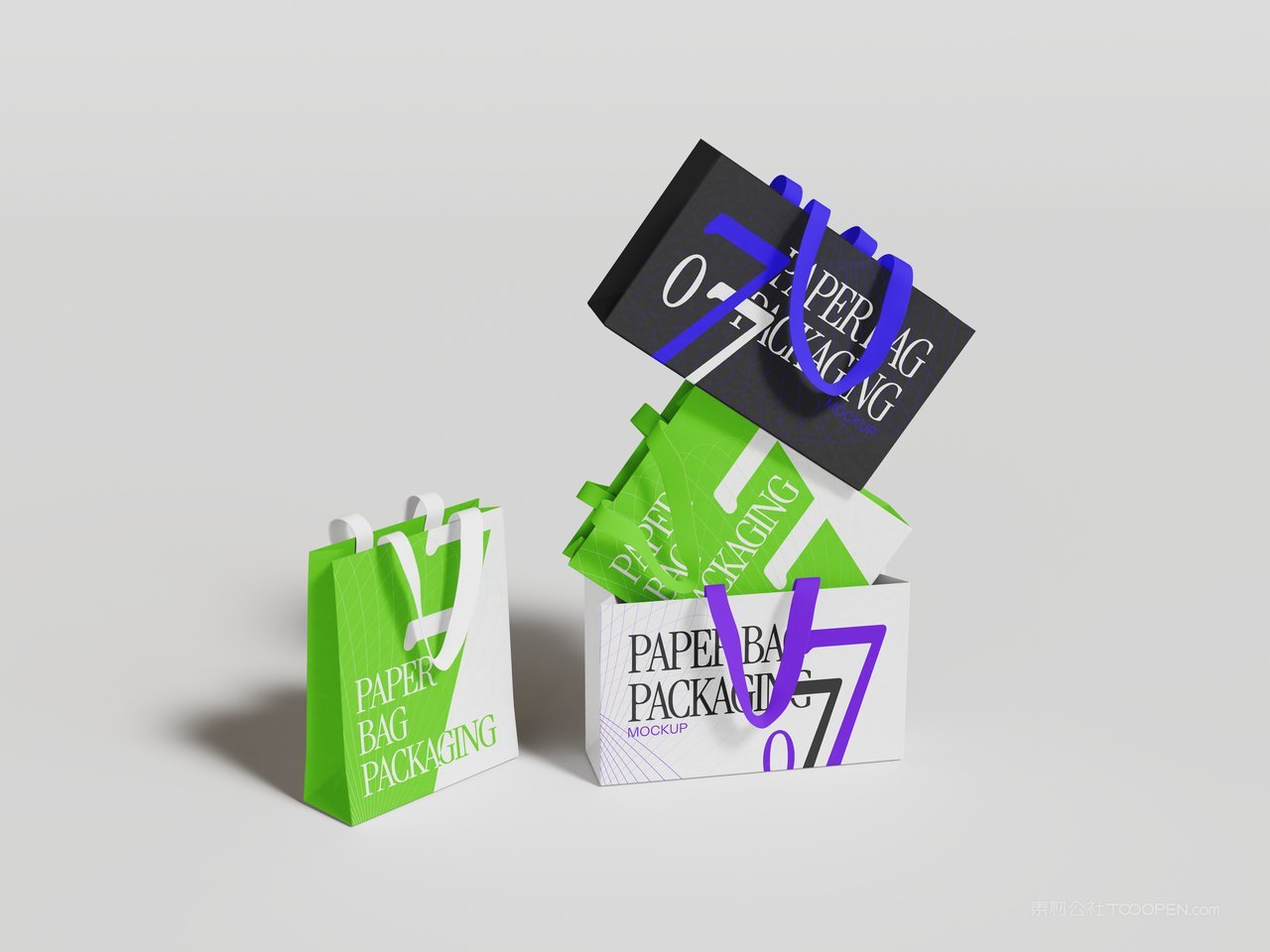 纸袋手提袋样机