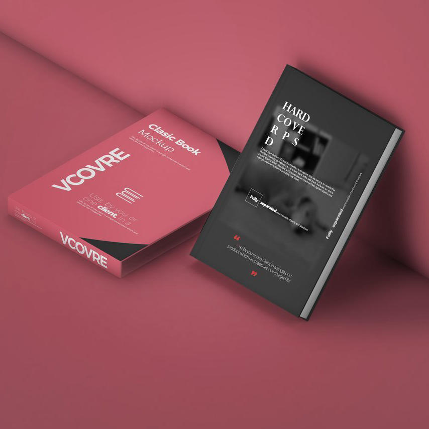 红色简洁商务名片吊牌企业ps样机 (4)