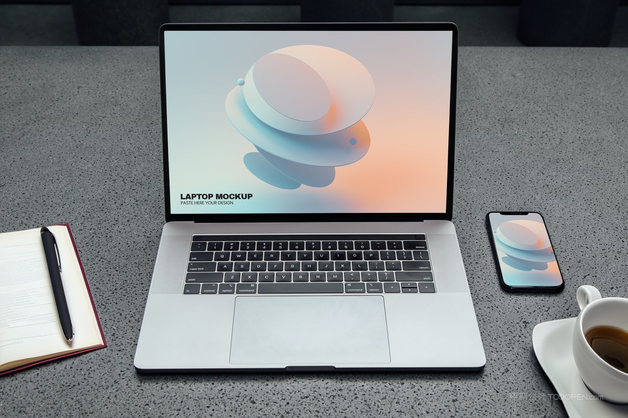 笔记本电脑和iphone样机