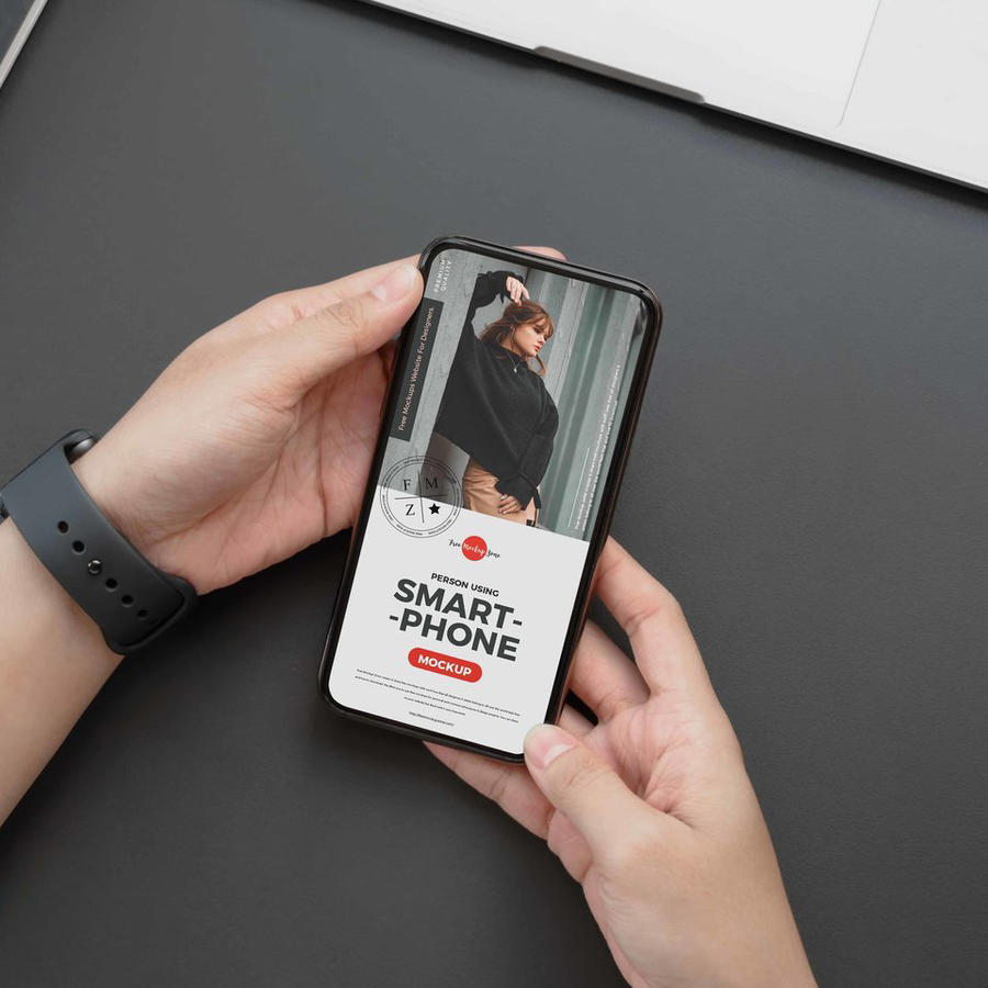 使用智能手机样机