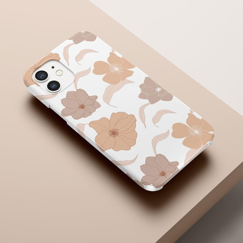 文艺花朵素色手机壳样机 (22)