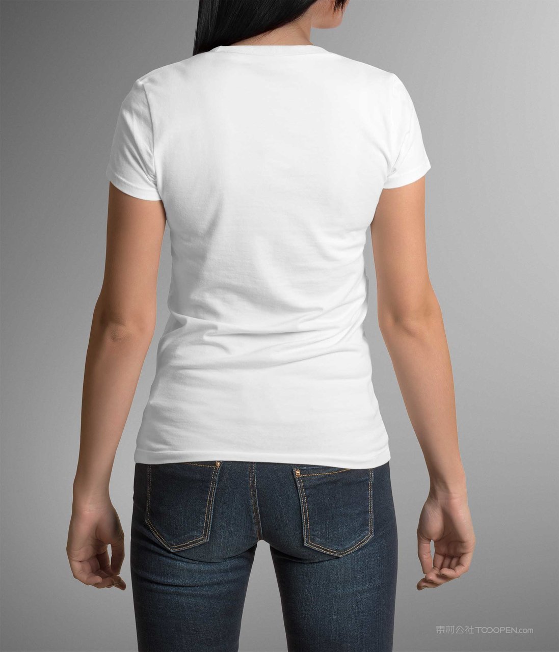 简约t恤背面样机
