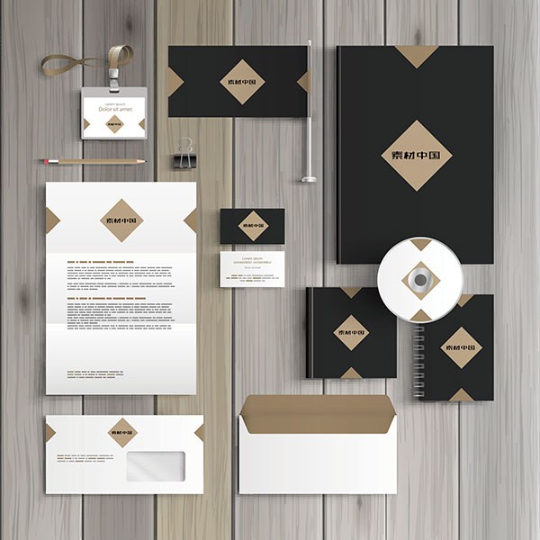 办公文具vi样机模板