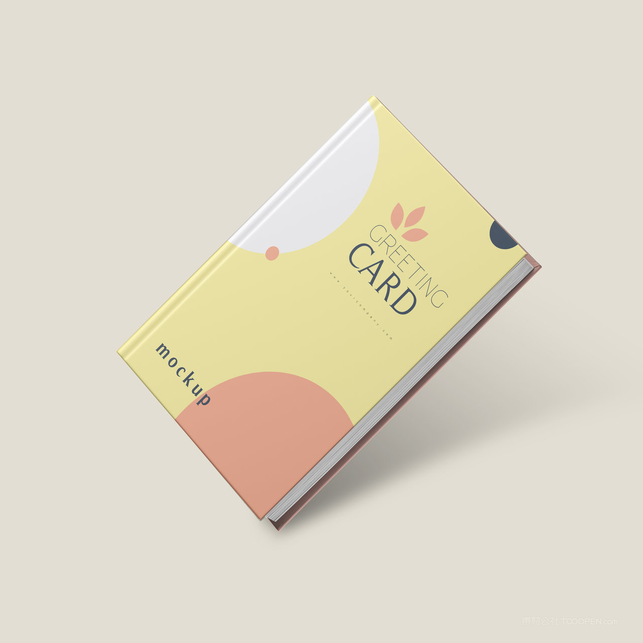 悬浮的硬壳书本画册贴图样机