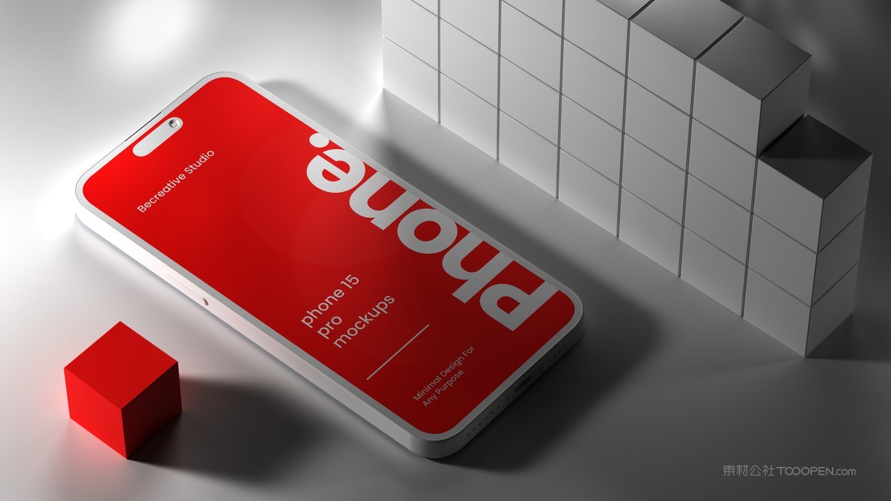 iphone15pro粘土场景样机