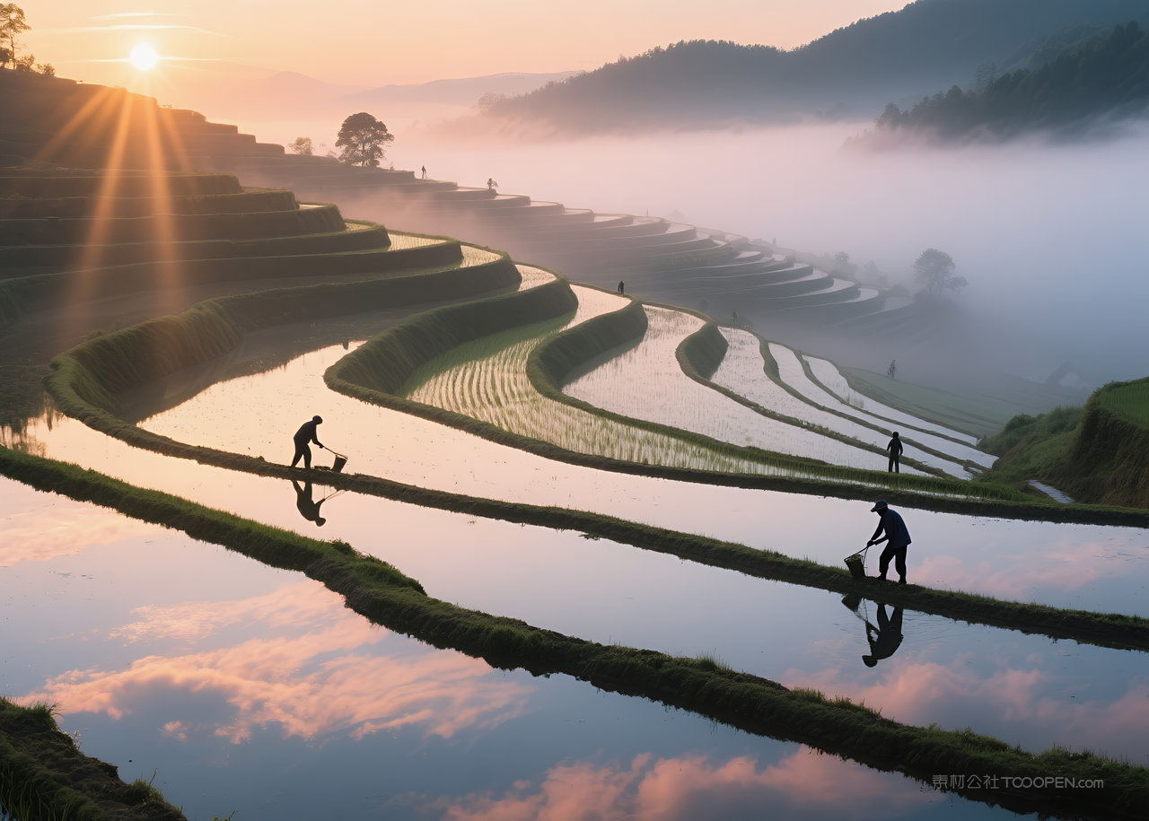 风景风光唯美云层天空自然美丽日出云彩