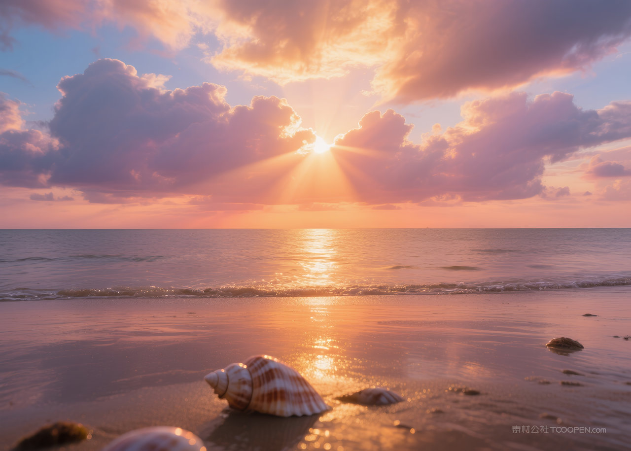 云彩天空自然唯美日出云层美丽风景