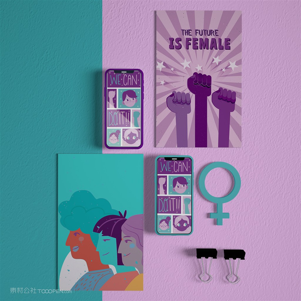 38妇女节vi贴图样机