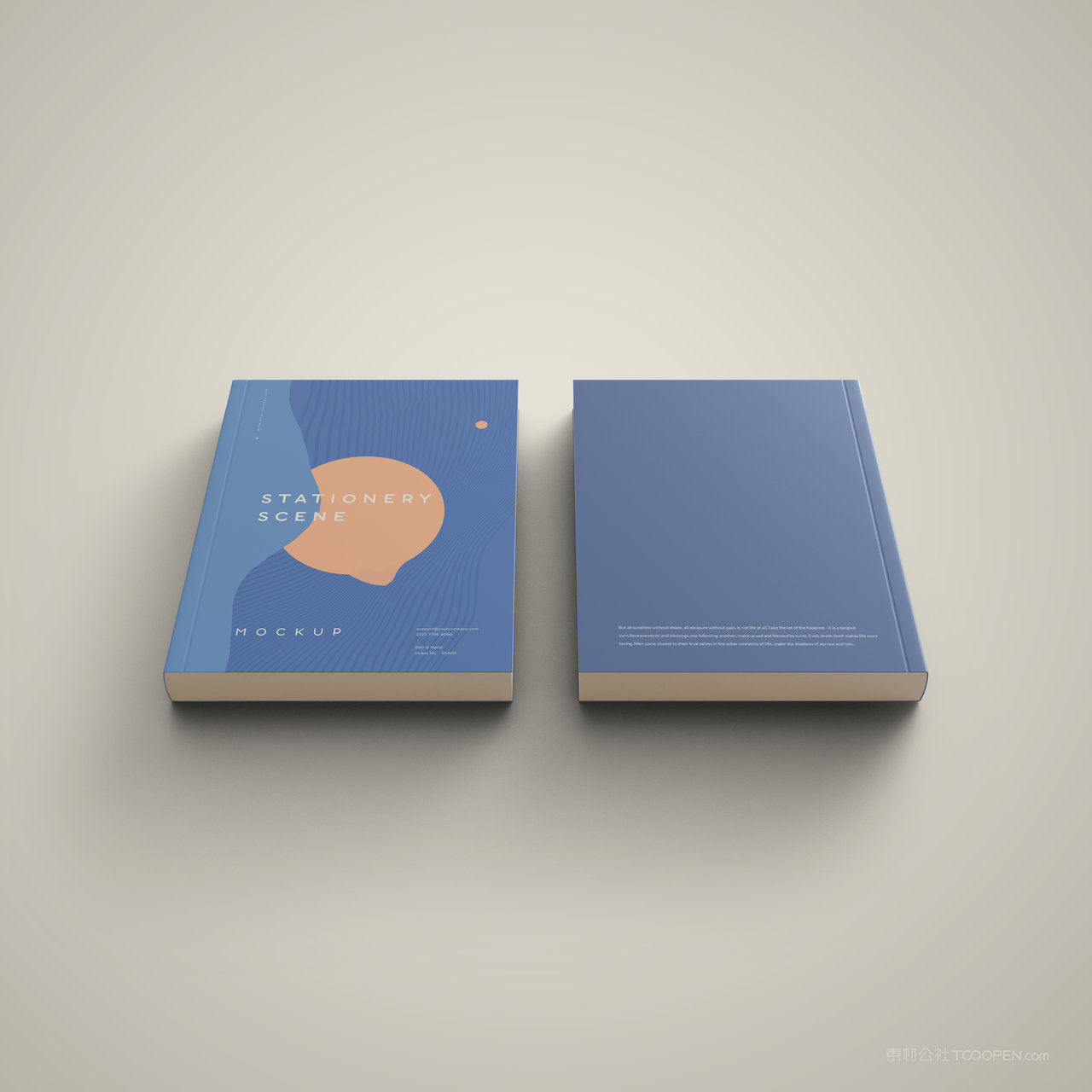 产品画册书籍封面封底贴图样机