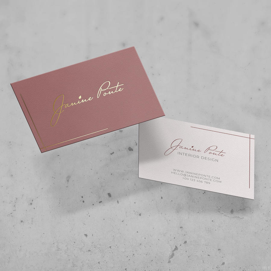 高档烫金名片样机烫金logo贴图素材