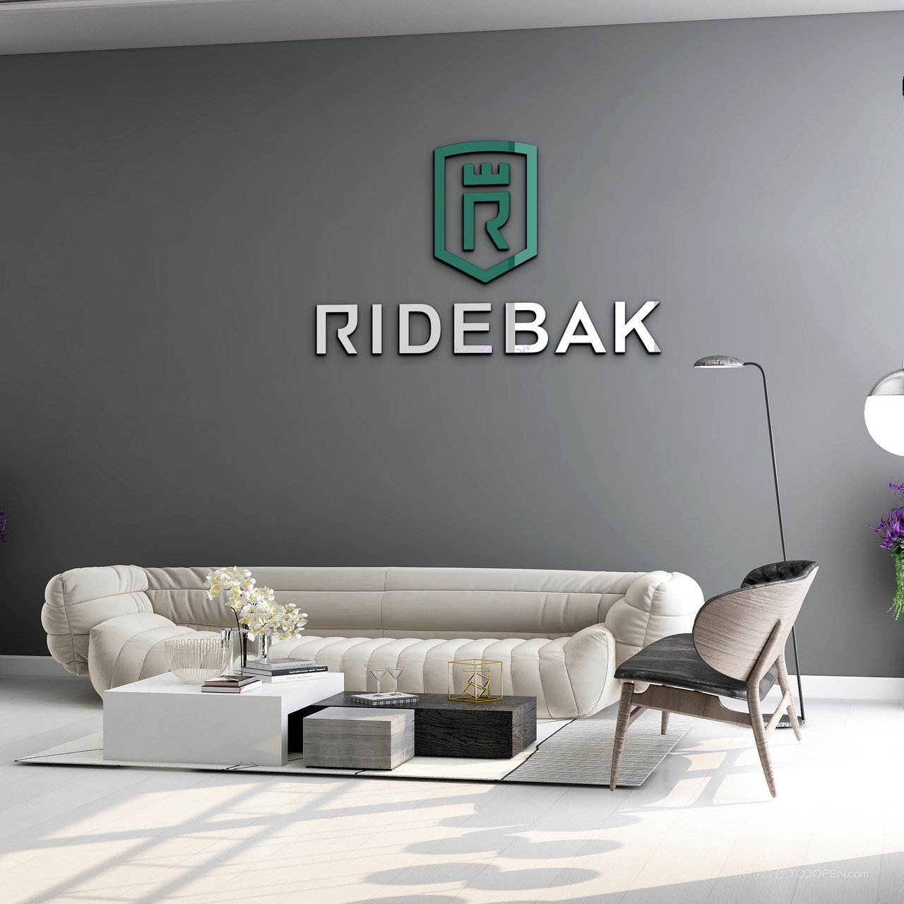 沙发背景墙公司形象墙文化墙logo贴图样机