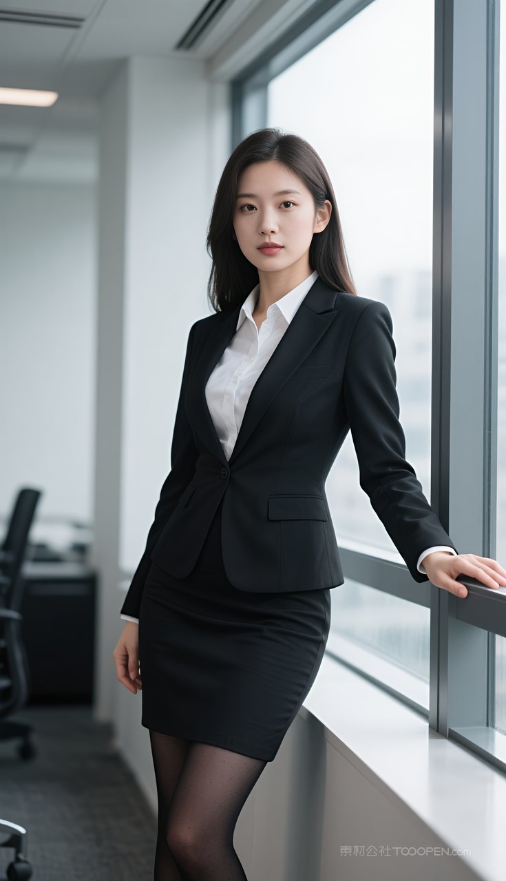 美女写真制服性感短裙美腿长腿丝袜