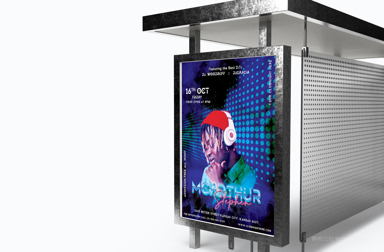 公交站海报展示样机