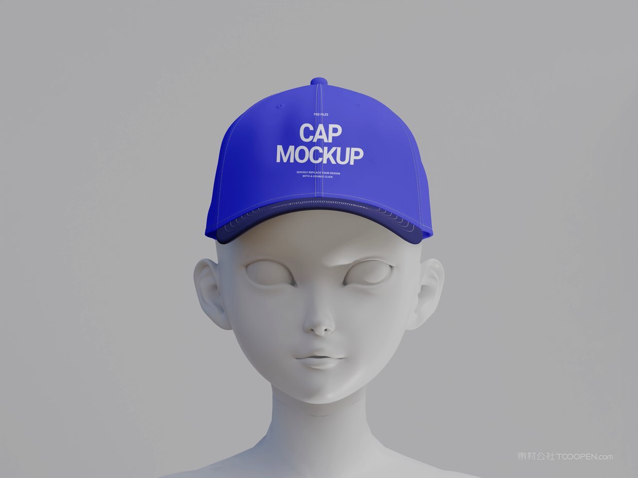 小男孩配戴帽子样机