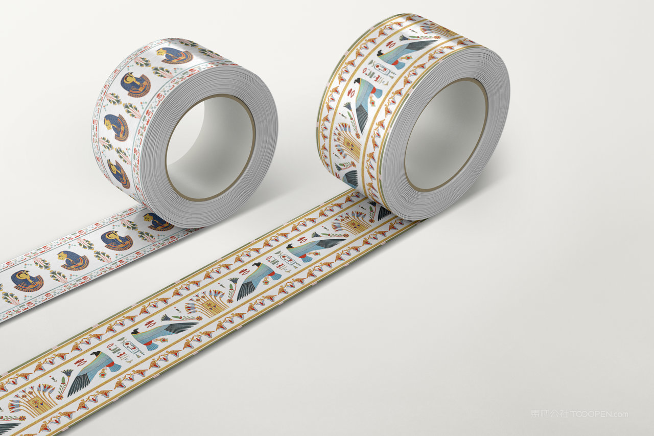 卷装胶带设计样机不干胶胶纸文创样机