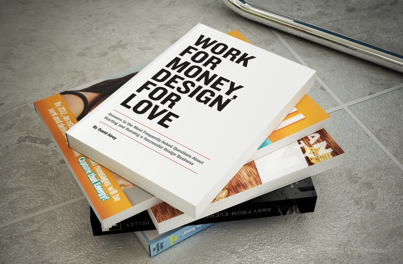 创意硬壳厚厚的书本书籍场景样机 (9)