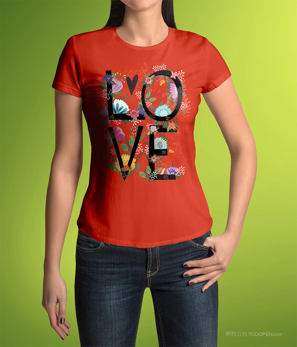 经典简约t恤图案样机