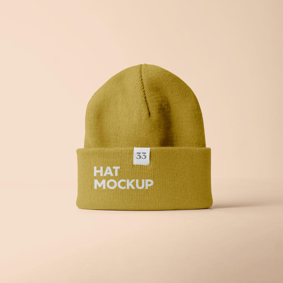 冬季帽子样机模型