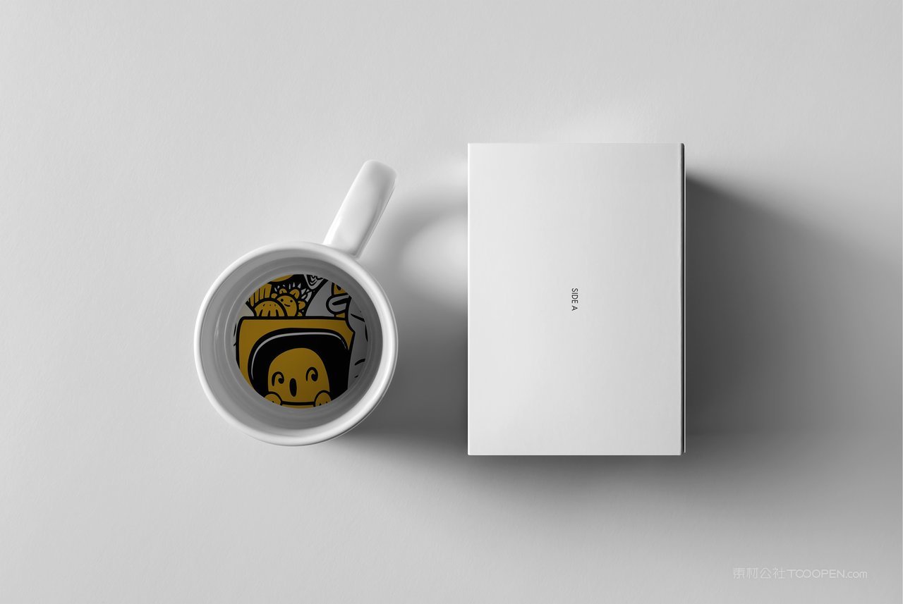 白色卡通马克杯礼盒装样机 (7)