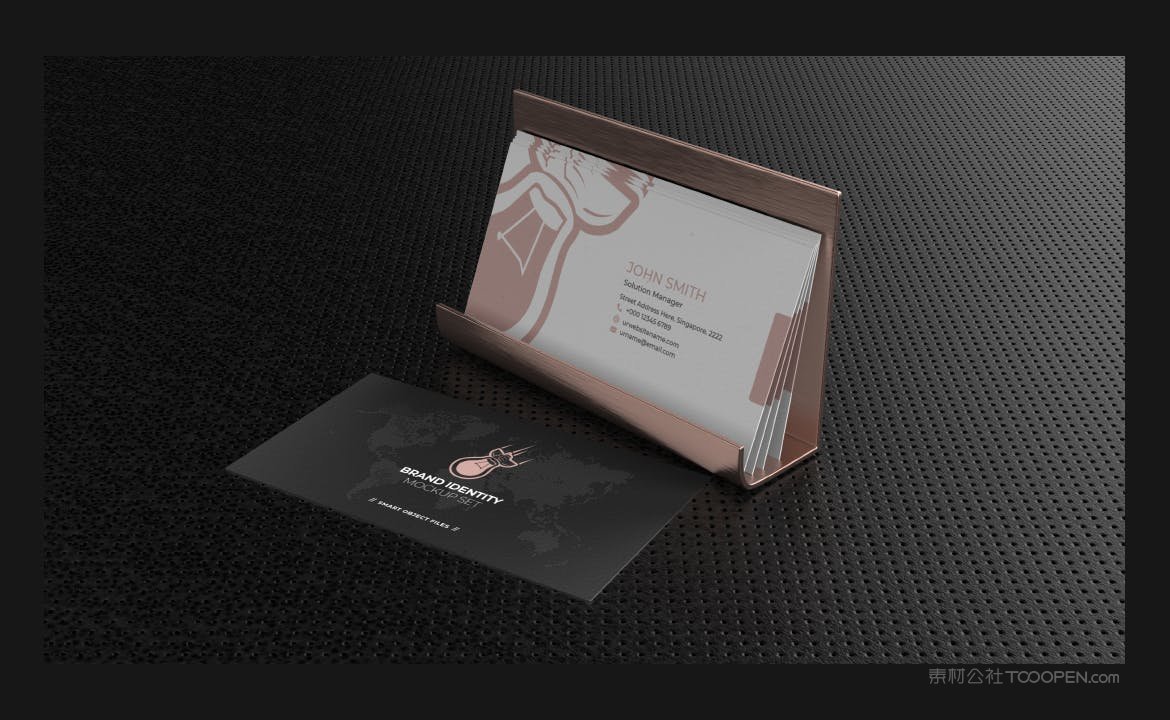 高端暗黑品牌文具套装之名片样机