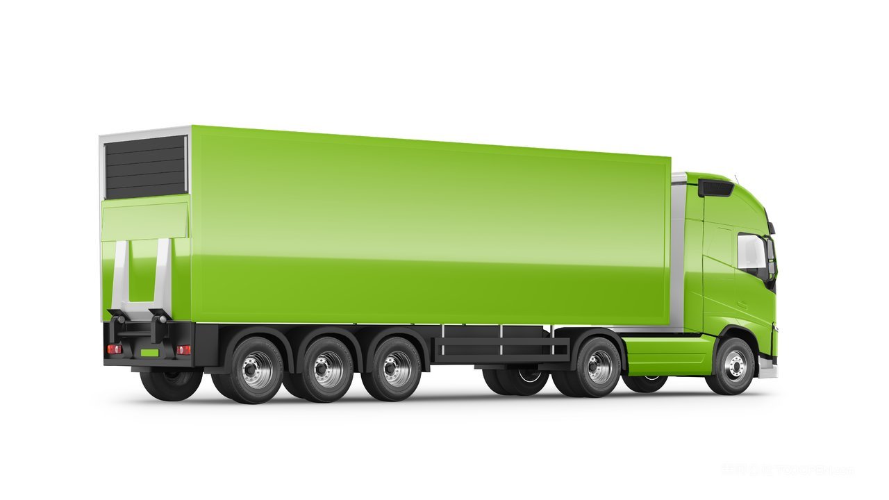 绿色货车餐饮品牌vi包装样机