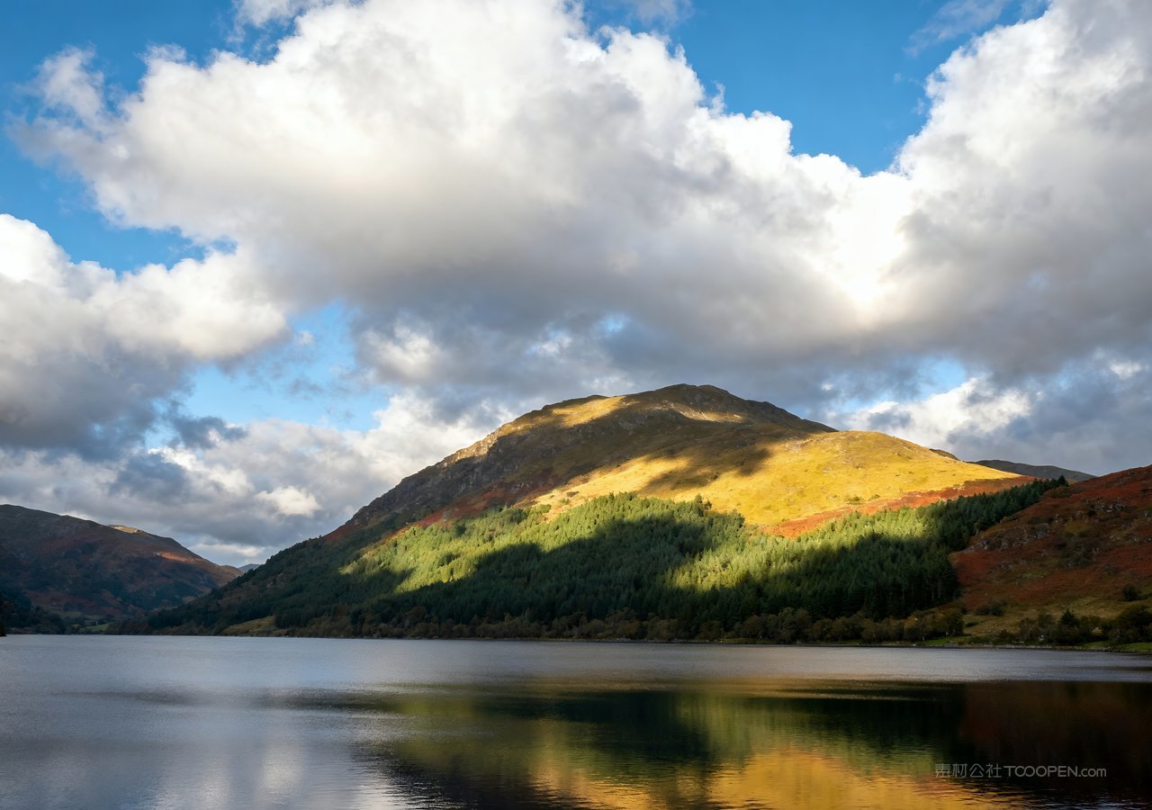唯美天空自然山水湖泊风景群山山峰
