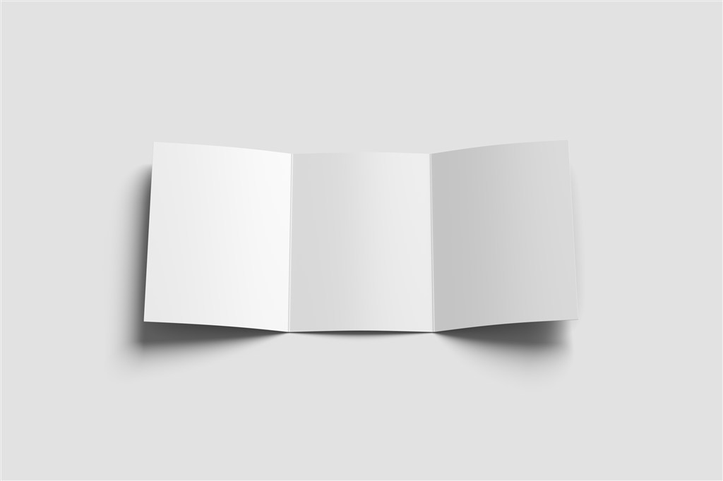 32开三折页样机模板