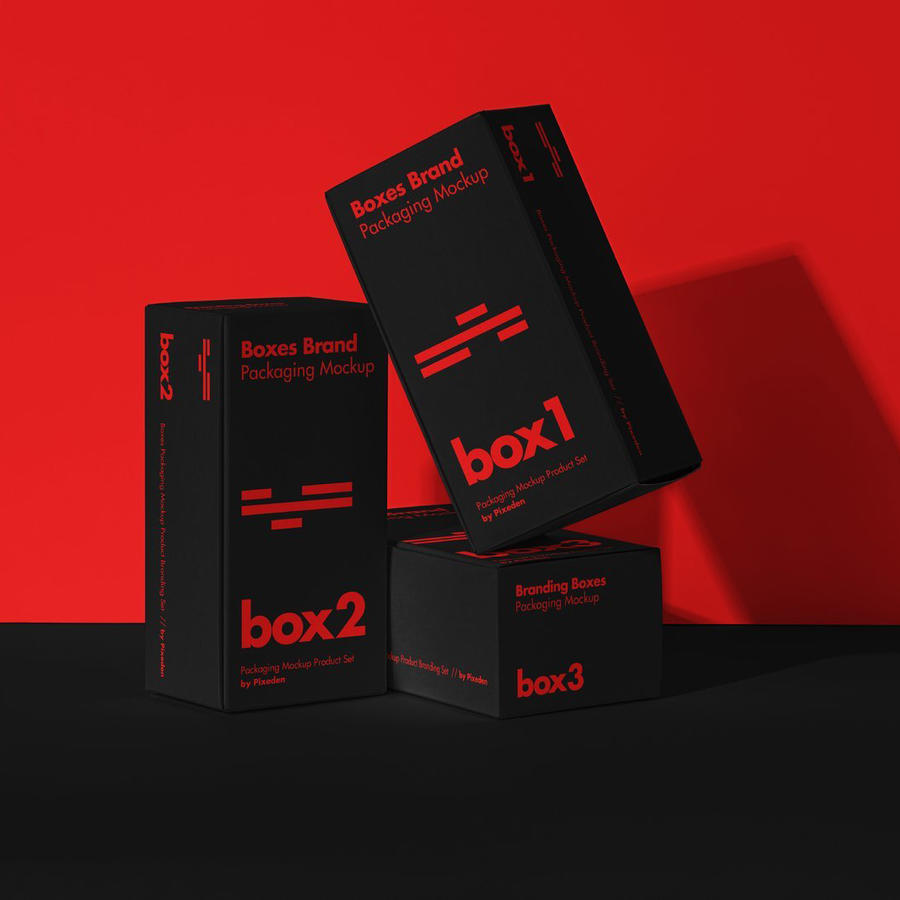 长方形潮玩文创包装纸盒vi贴图样机 (2)