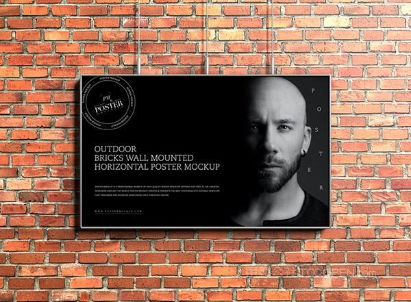 水平海报样机