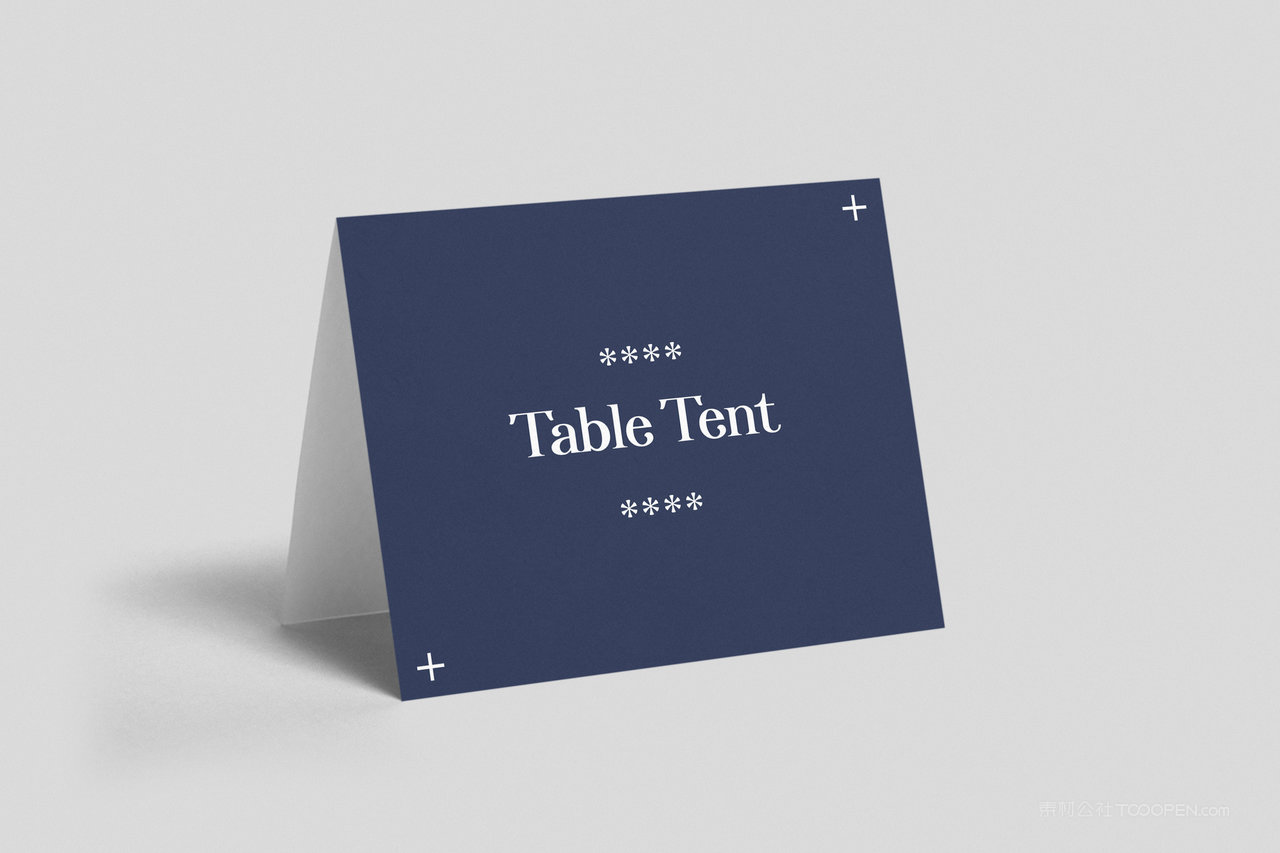 简约风格VI应用品牌折叠卡片台卡样机