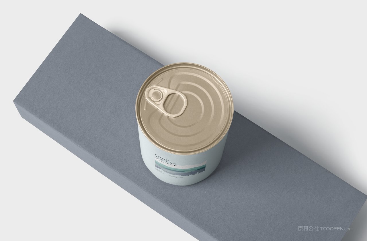 一个食品罐头正面包装罐形包装展示样机 (10)