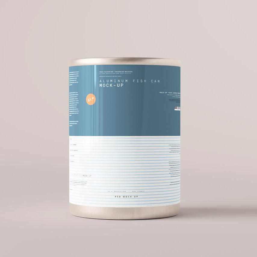 一个深蓝文艺易拉罐食品密封罐包装样机 (2)