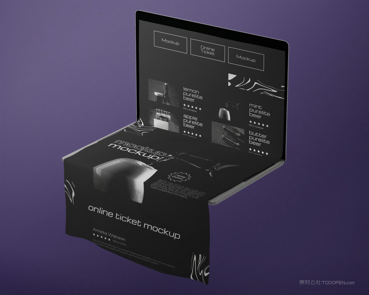 【2273期】pc端ui长界面网页电脑展示样机 (5)